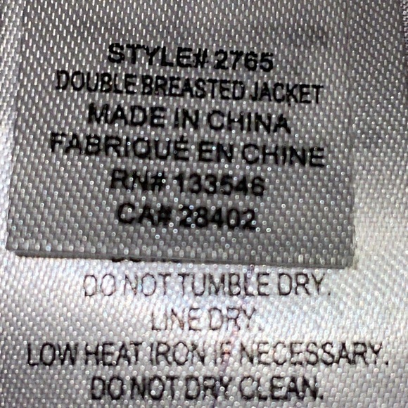 Crosby. Double Breasted Lined Blazer.  Black with gray lining. Size 6. - Picture 3 of 12